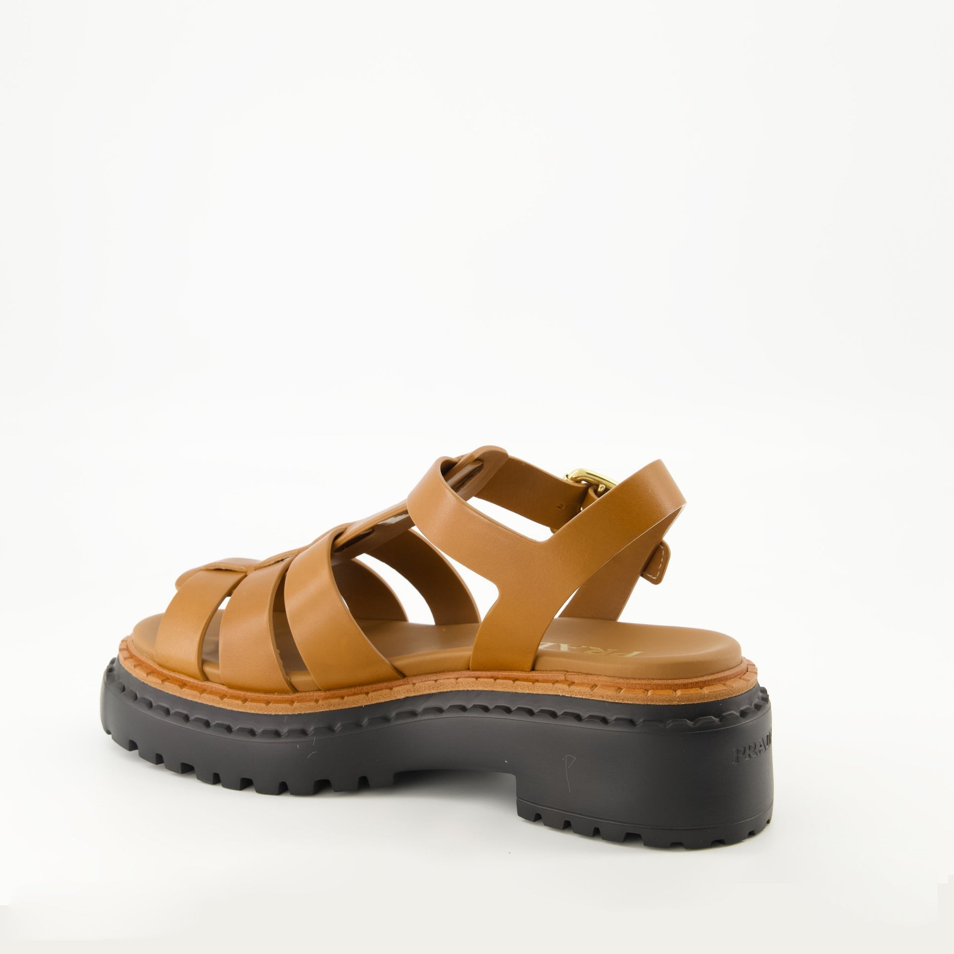 Prada Leather Platform Sandals - image 3