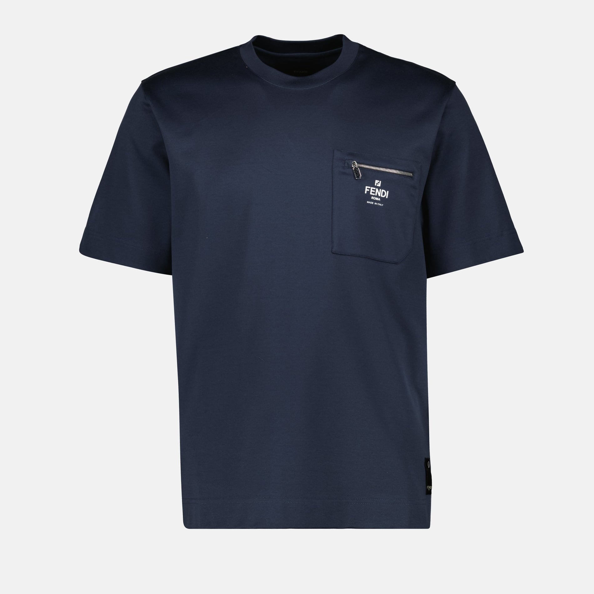Fendi Roma Logo Cotton T-Shirt