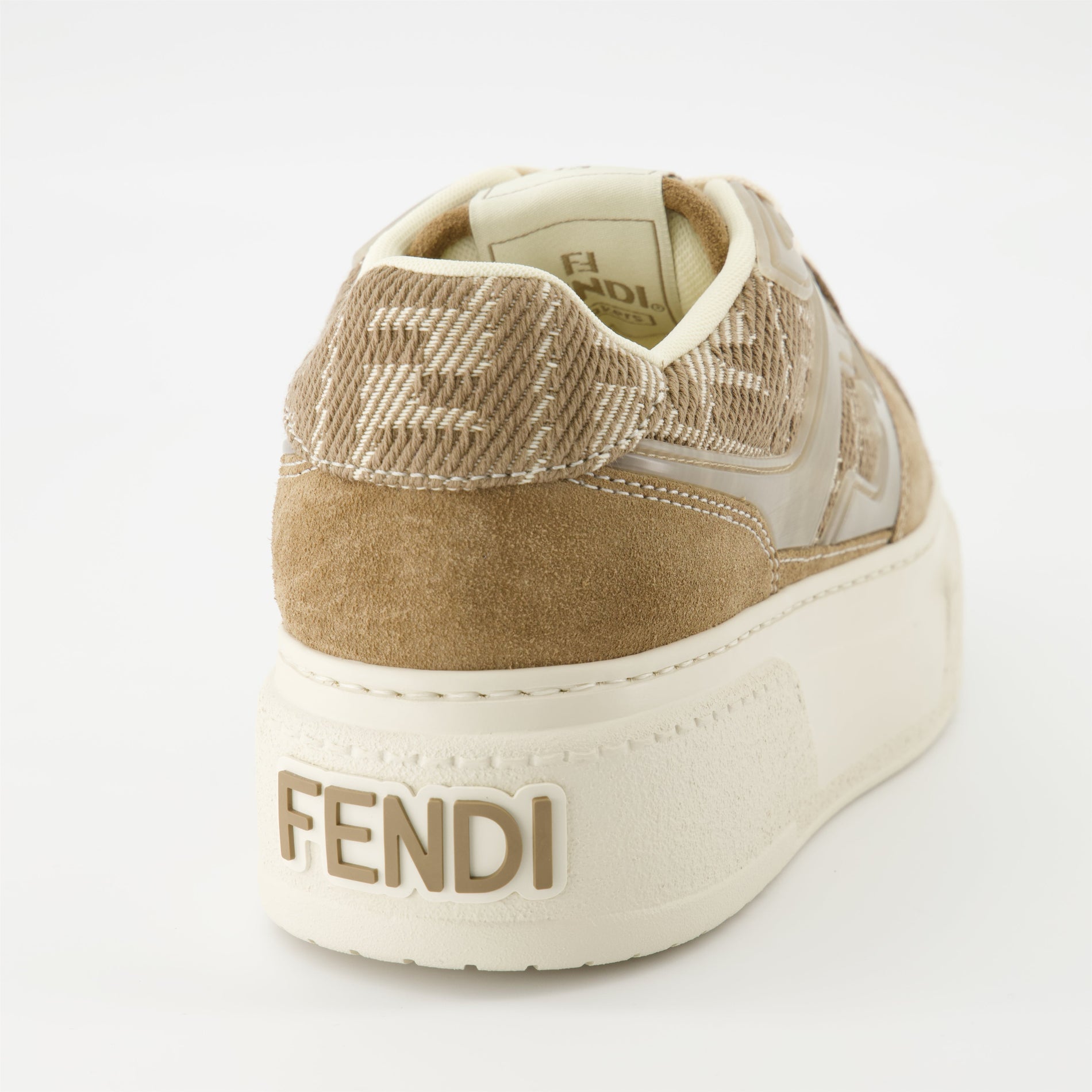 Fendi Platform Sneakers Beige Jacquard - image 4