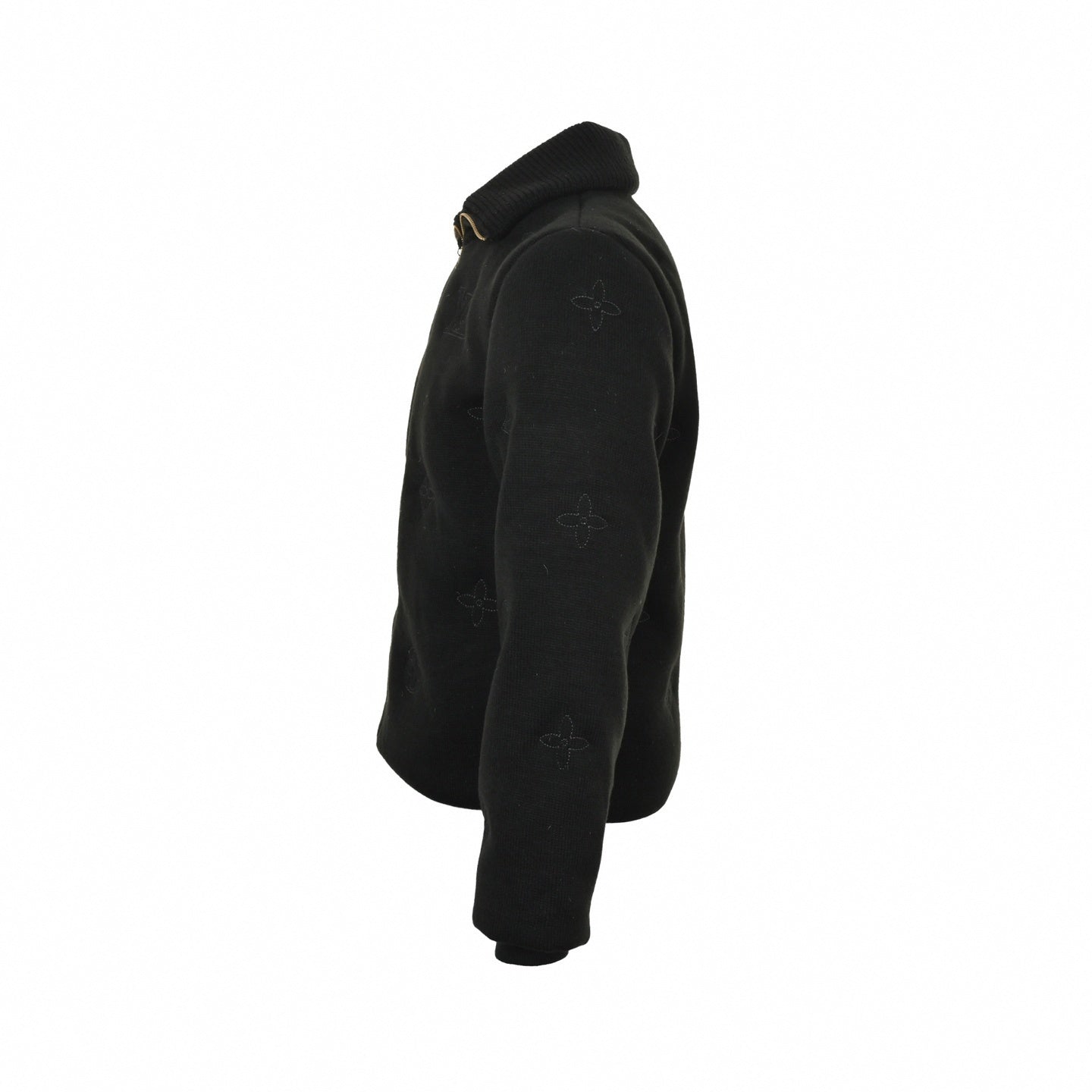 Louis Vuitton Monogram Outline Embroidered Knit Zip Jacket - image 3