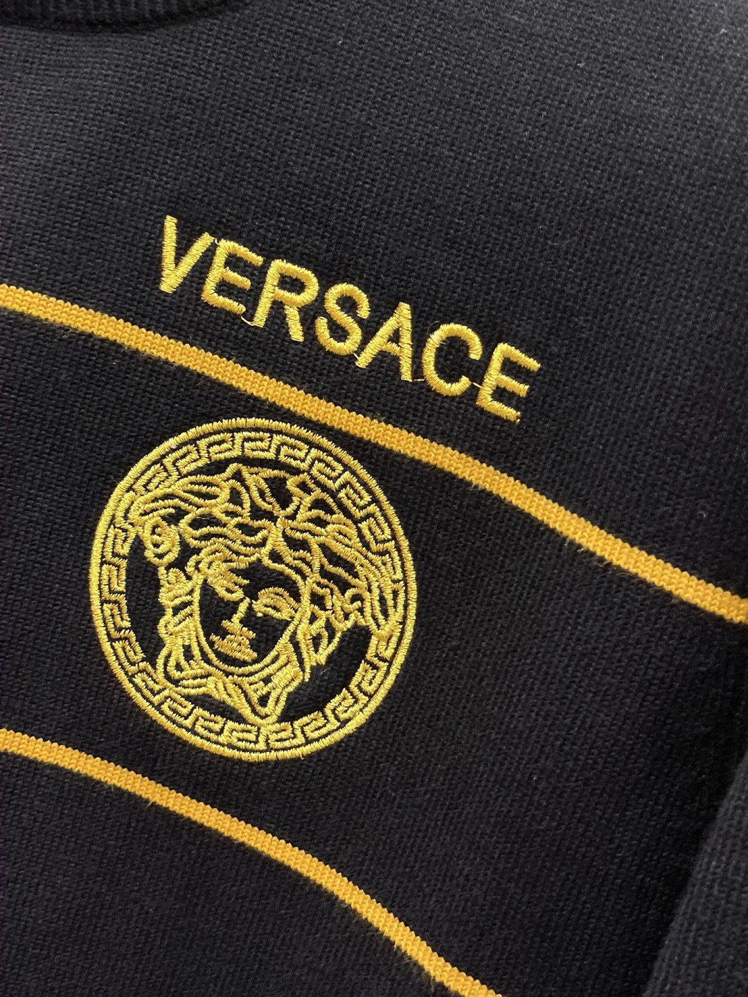 Versace Black Crewneck Sweatshirt with Gold Medusa Logo - image 2