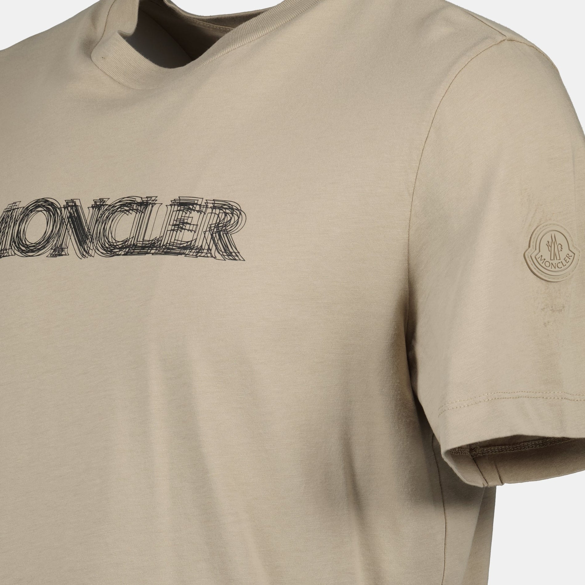 Moncler Beige Blurred Logo T-Shirt - image 5