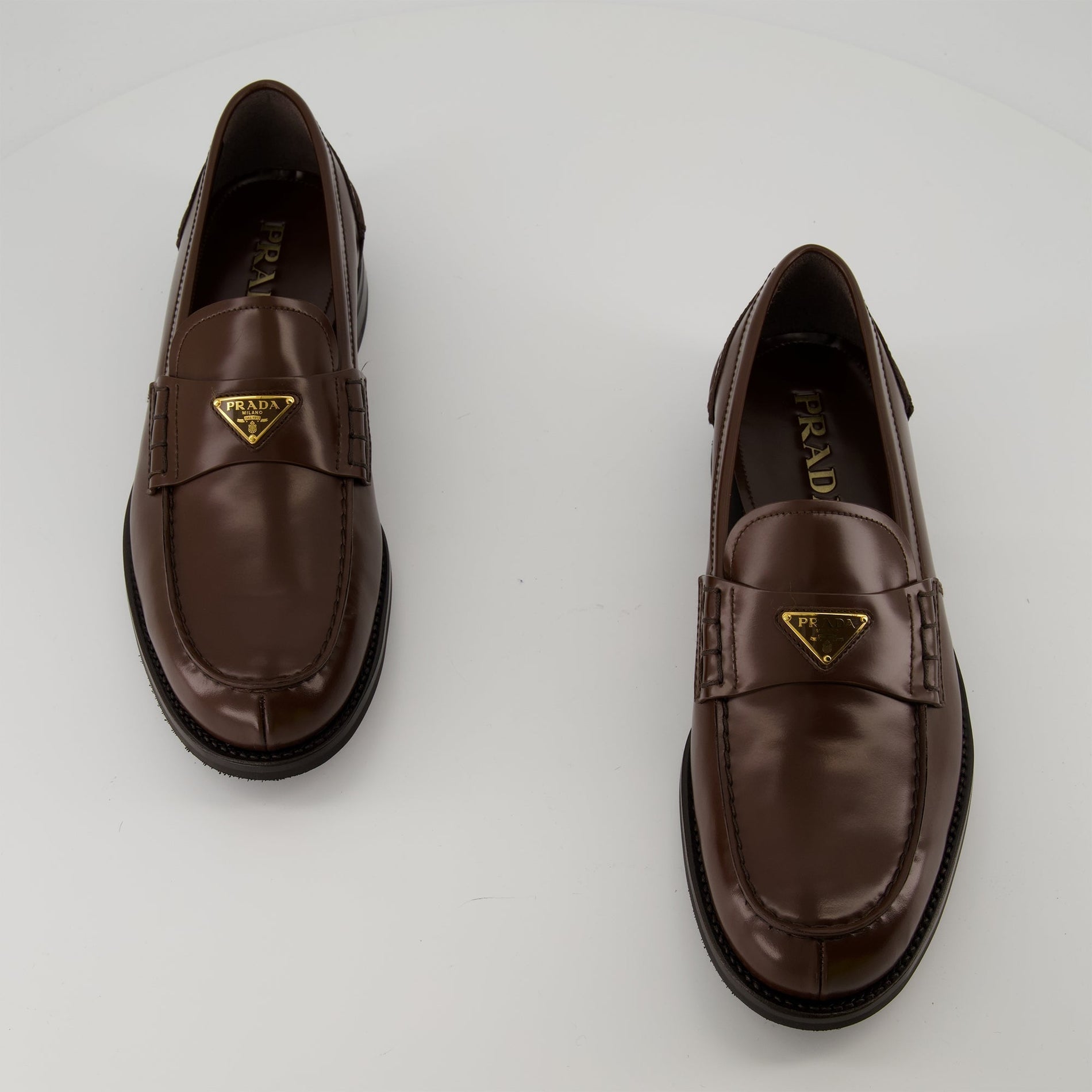 Prada Brushed Leather Loafers - image 6