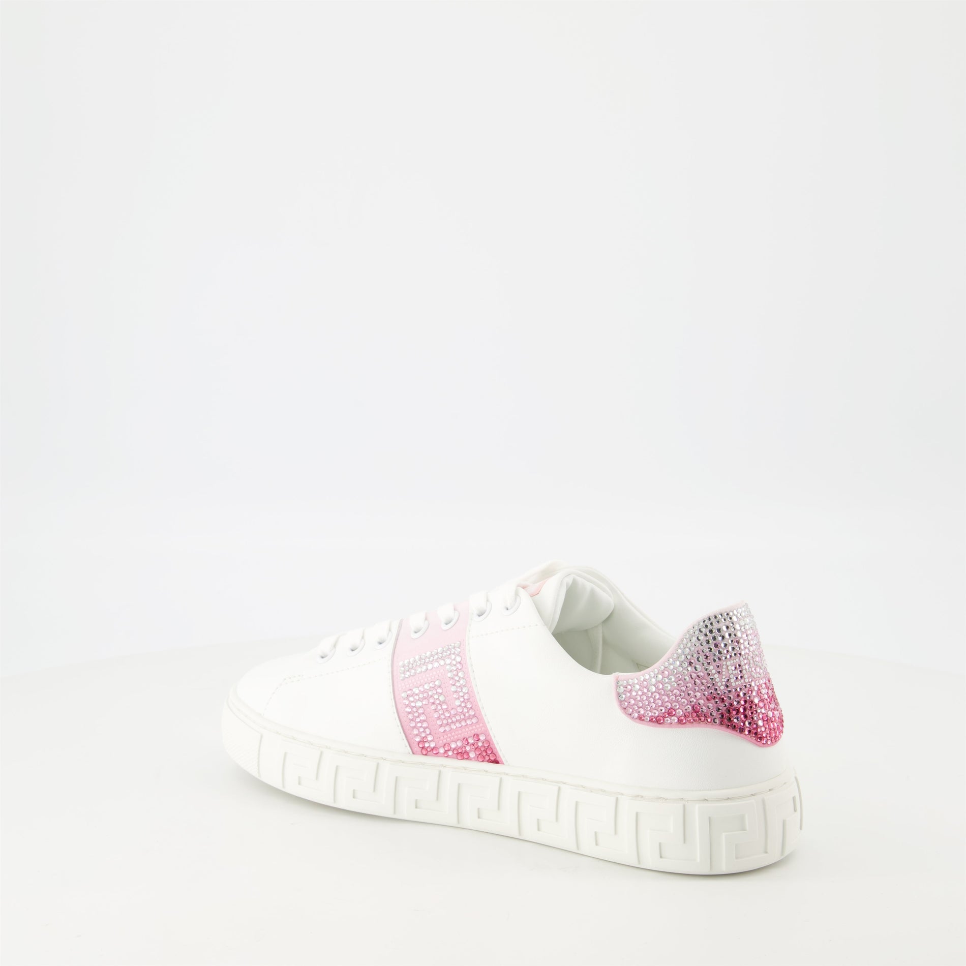 Versace Crystal-Embellished Sneakers - image 3