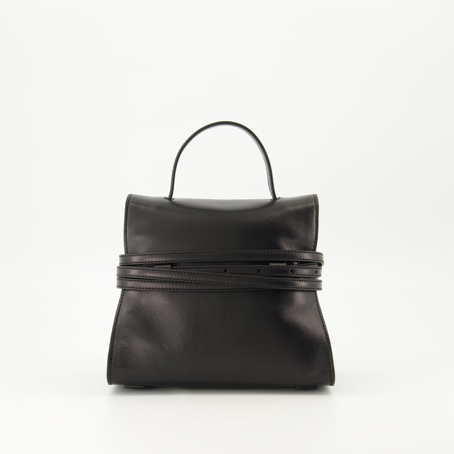Moschino Tie Me Leather shoulder bag (Black) - image 2