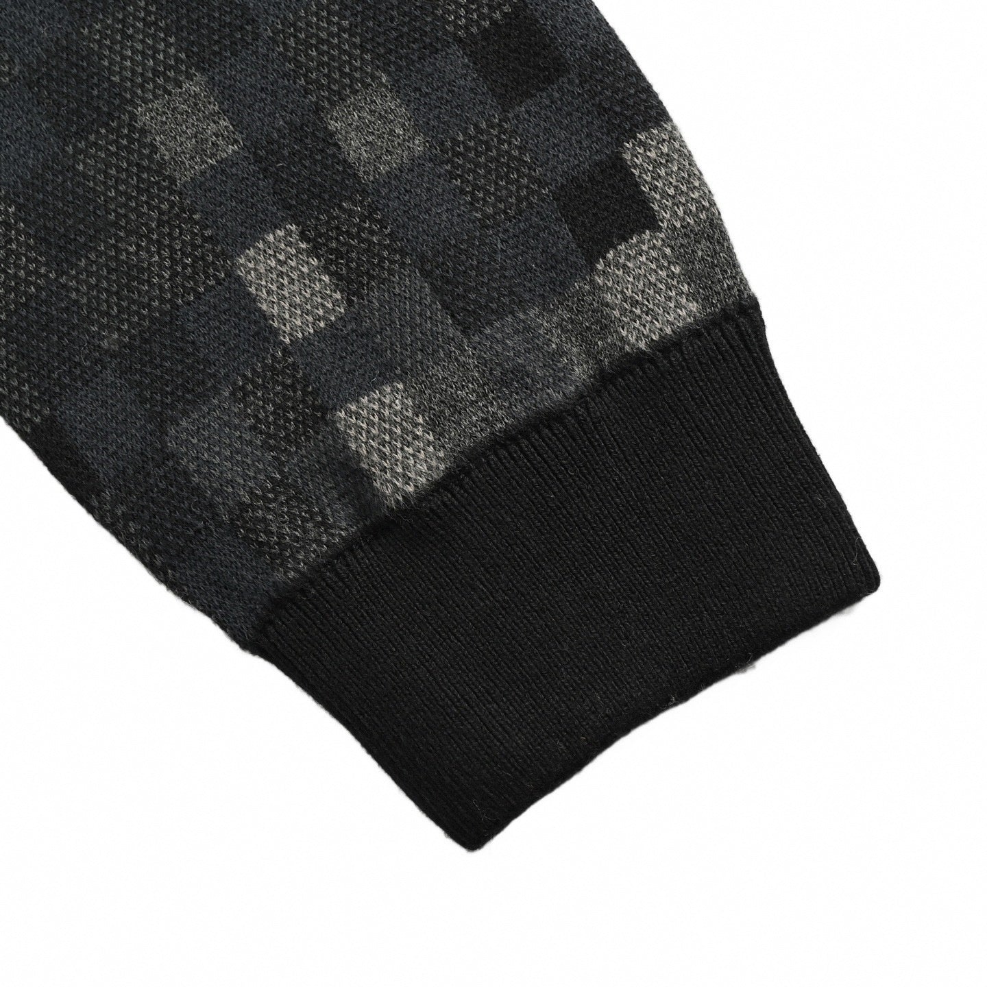 Louis Vuitton LV Pixelated Knit Crewneck Sweater – Black & Grey - image 6
