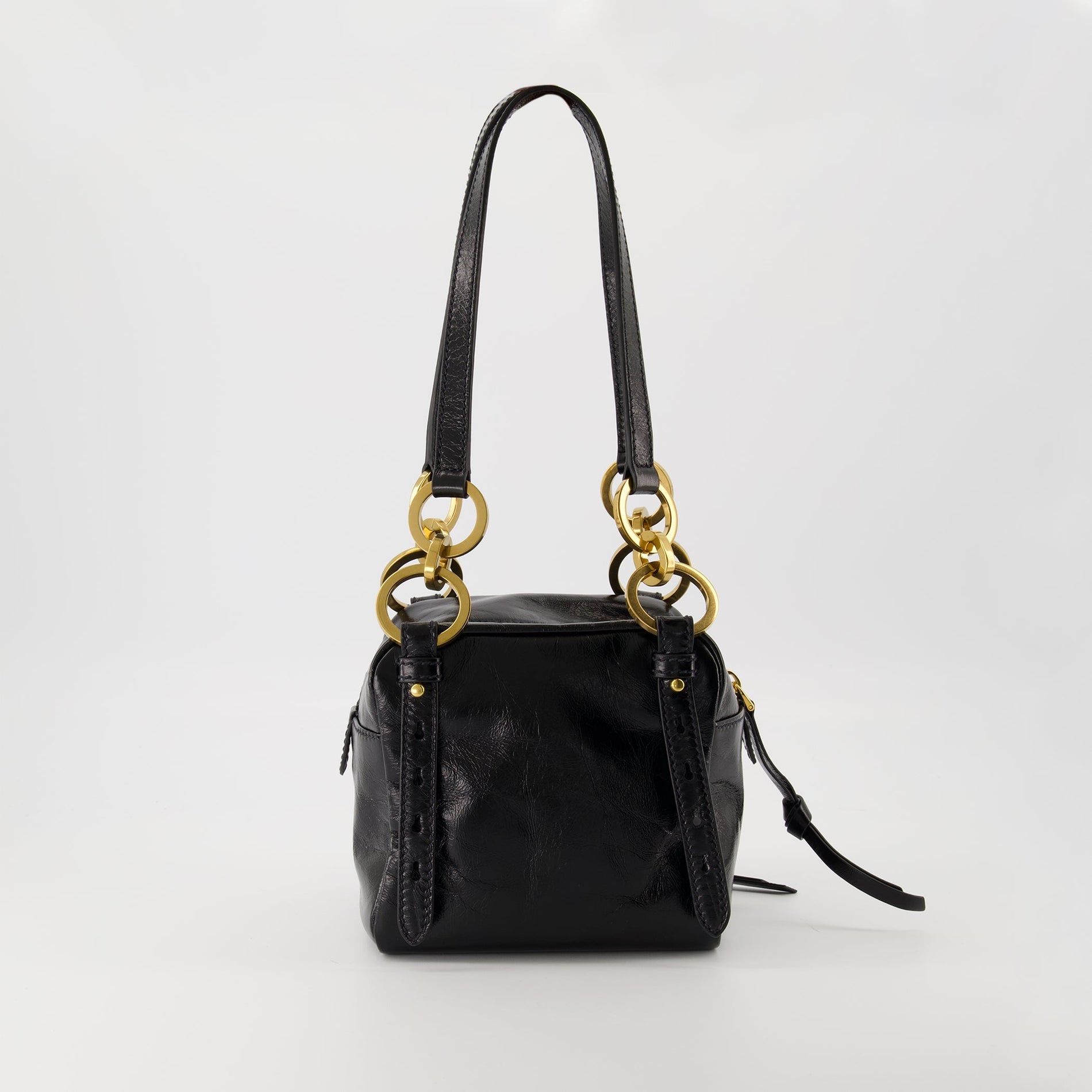 Prada Mini Leather Shoulder Bag with Chain Detail - image 2