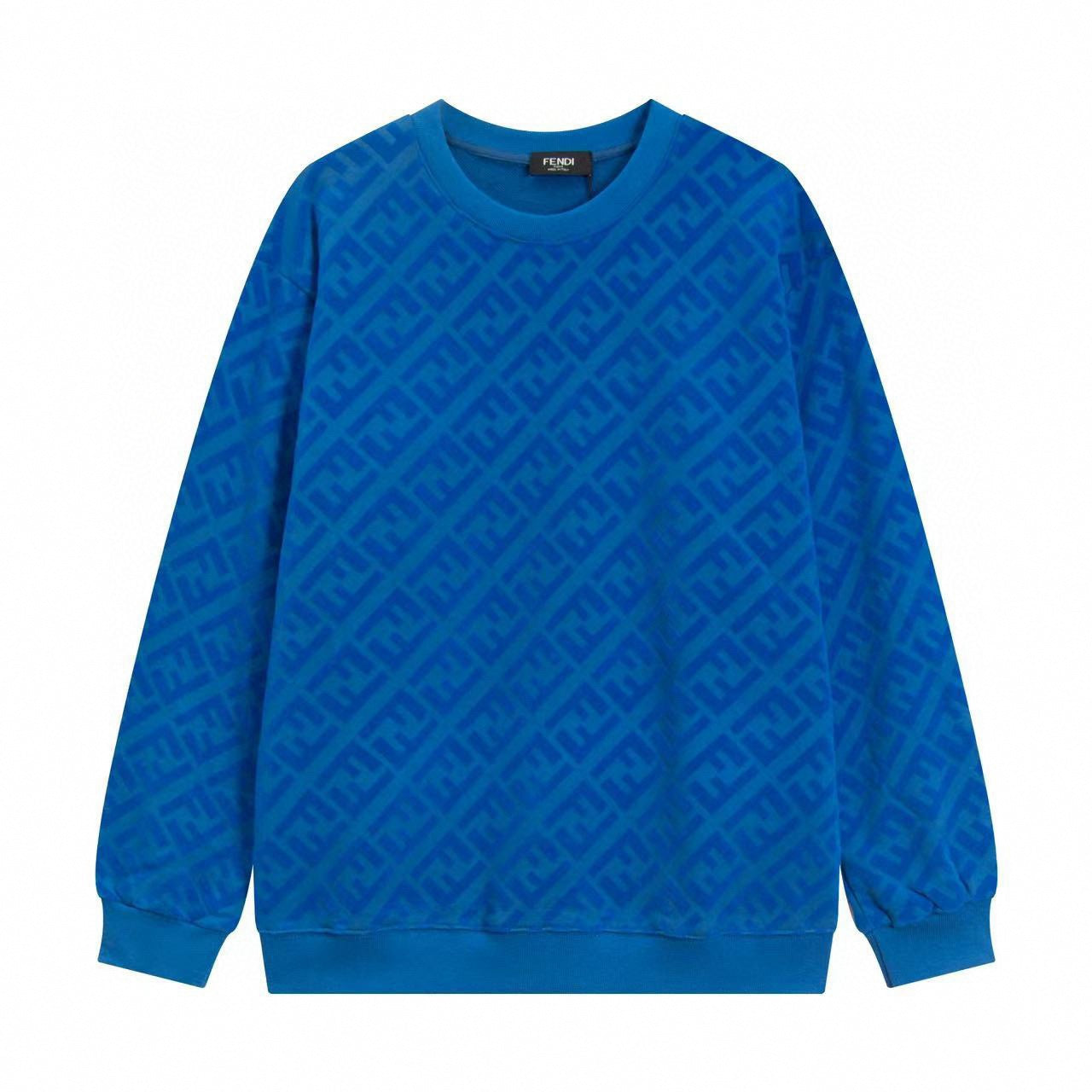 Fendi Blue Monogram Crewneck Sweatshirt