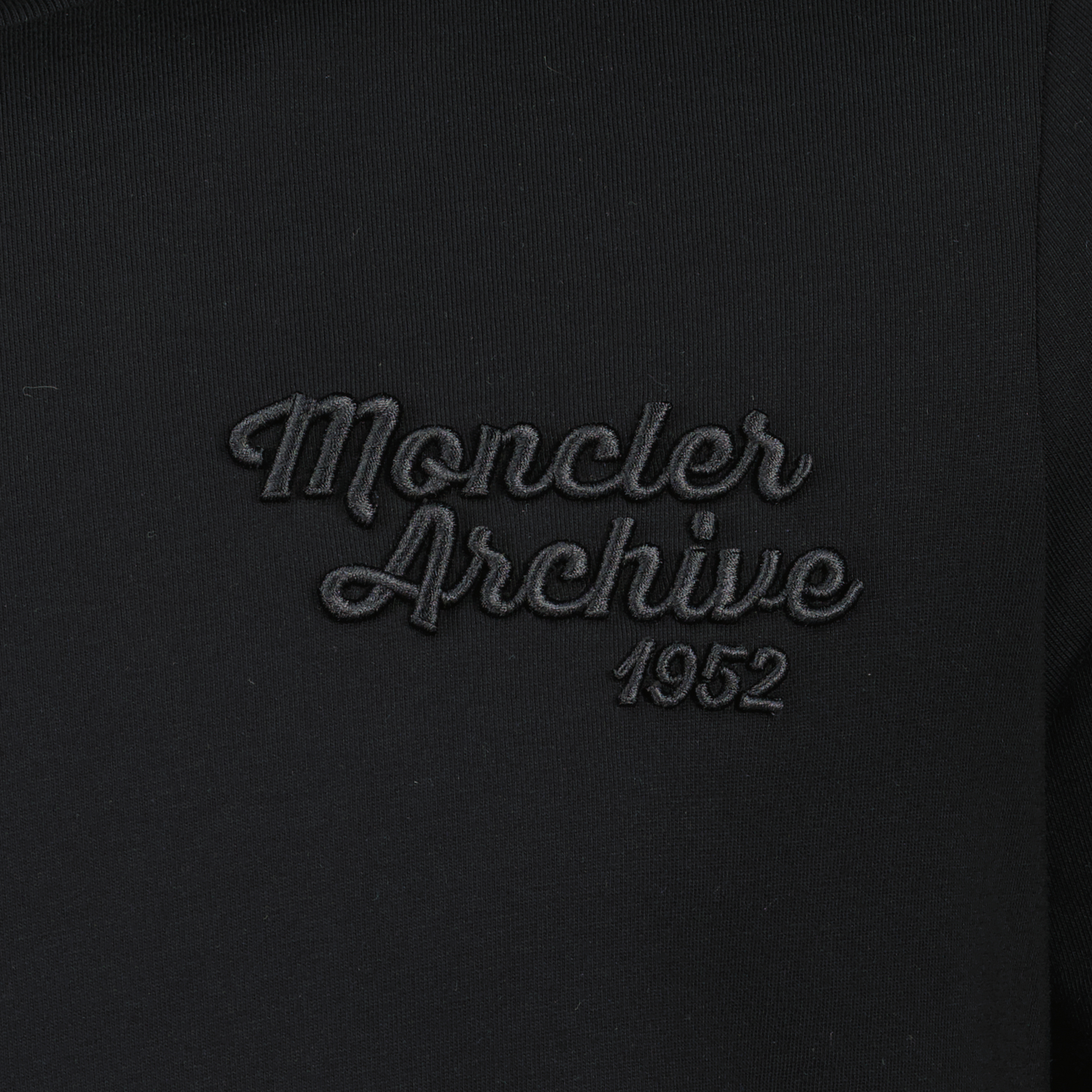 Moncler Black Embroidered Logo T-Shirt - image 5