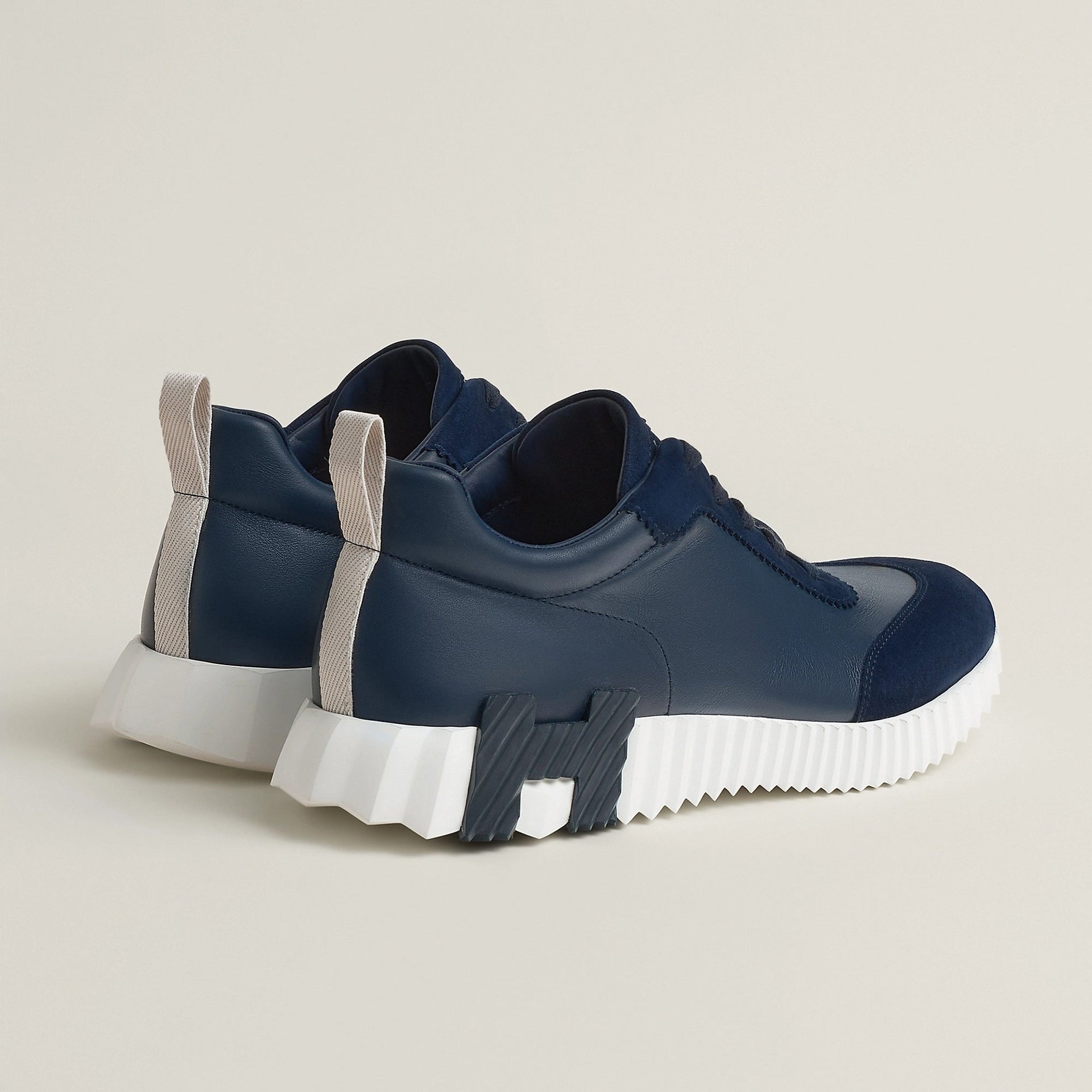 Hermes Bounce Sneaker – Navy Blue Calfskin & Technical Knit - image 4