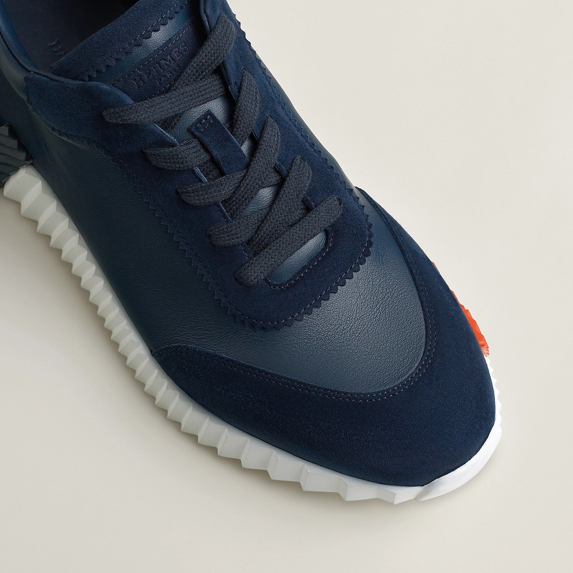 Hermes Bounce Sneaker – Navy Blue Calfskin & Technical Knit - image 3