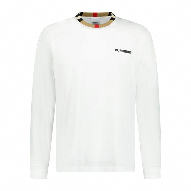 Burberry 'Jayson' Check Long Sleeve T-Shirt - White