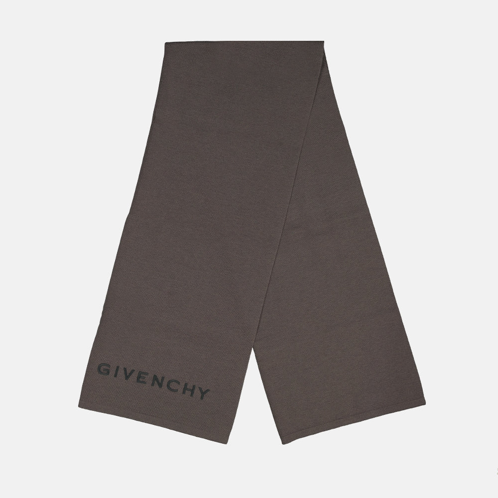 Givenchy Logo Wool Scarf – Brown - image 2