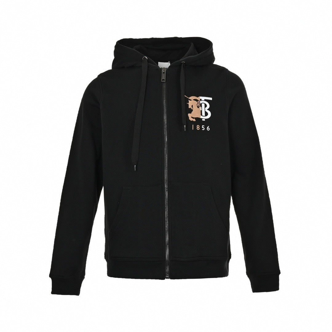Icon Zip-Up Hoodie – Black
