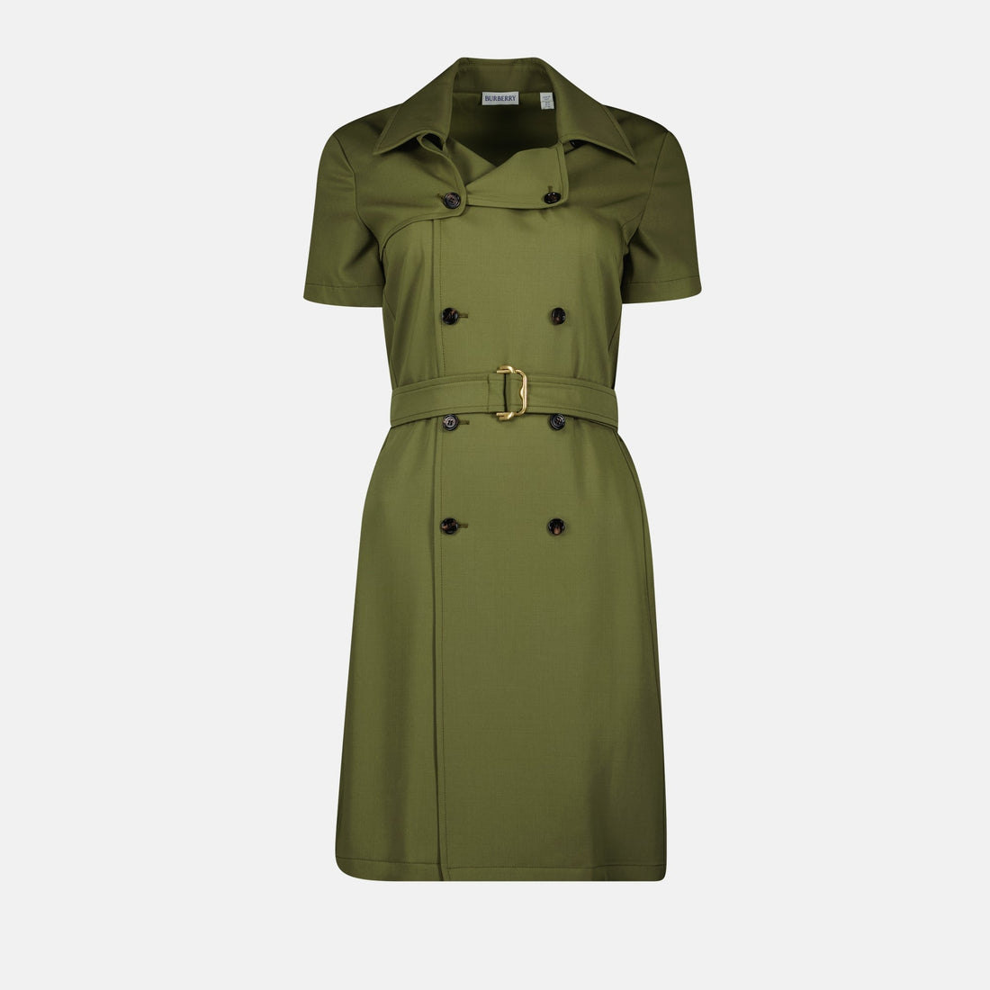 Double-Breasted Belted Trench Dress