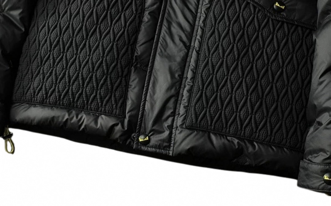 Fendi Hooded Puffer Jacket – Geometric Quilt & Monster Patch - image 5
