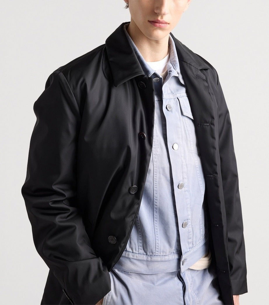 Prada Light Wash Cotton Gabardine Denim Jacket - image 5