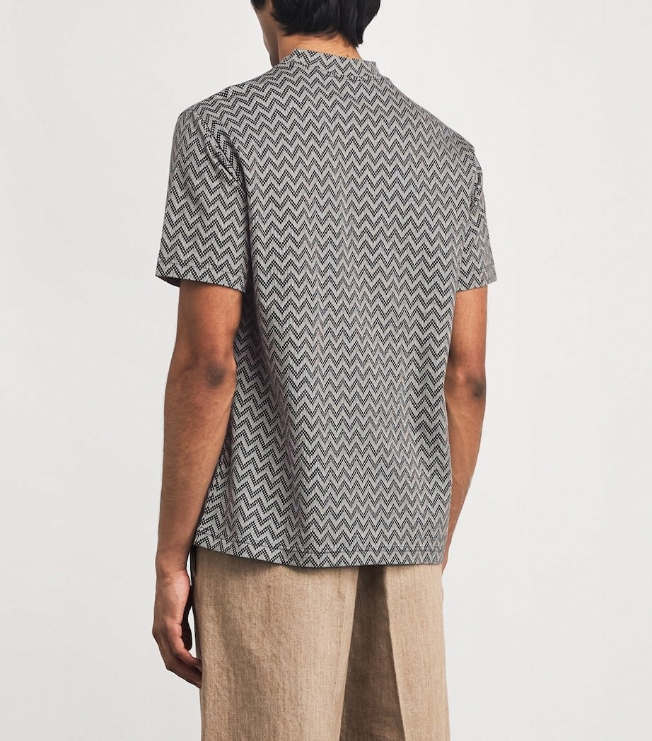 Emporio Armani Cotton Chevron Print T-Shirt - image 3
