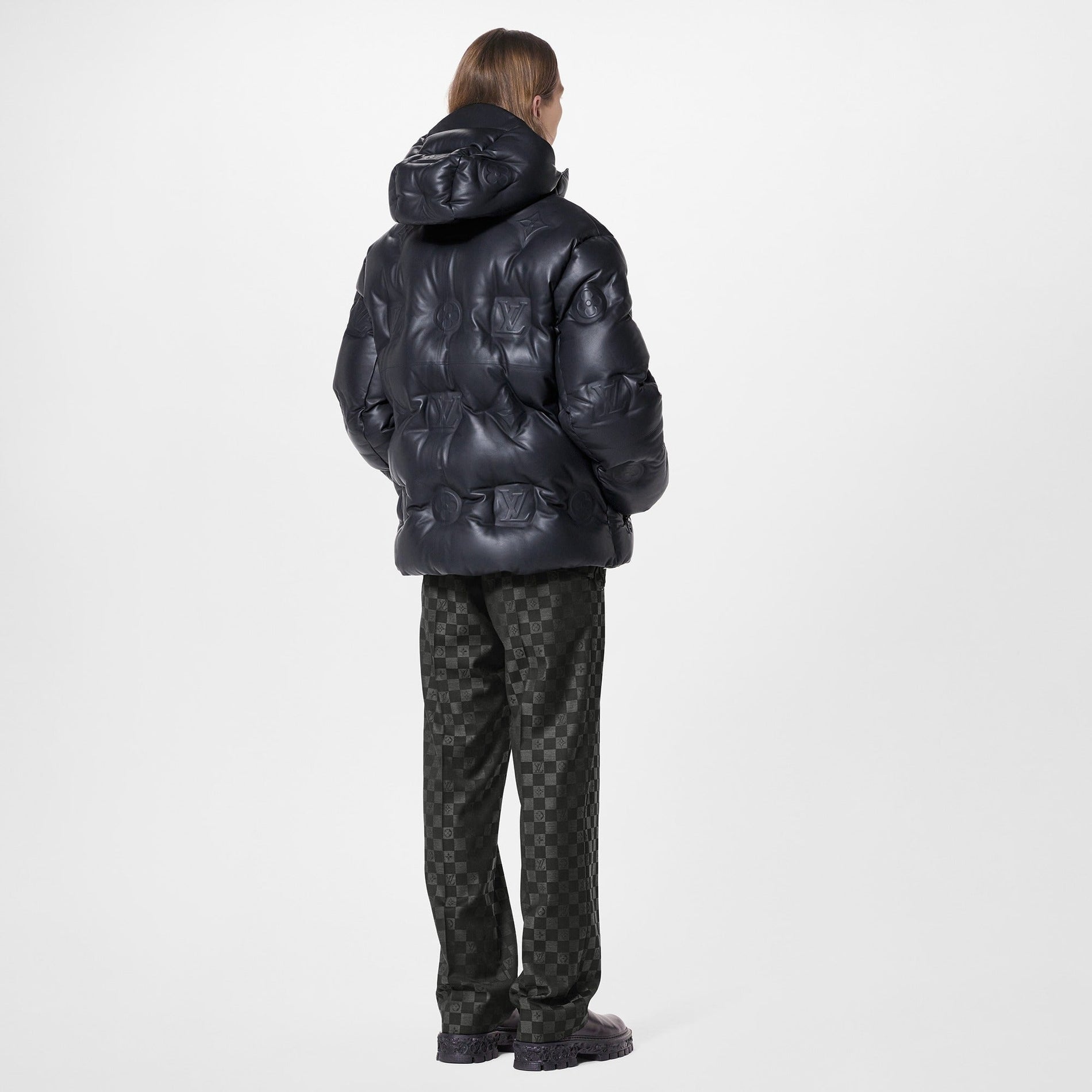 Louis Vuitton Black Embossed Hooded jacket - image 2