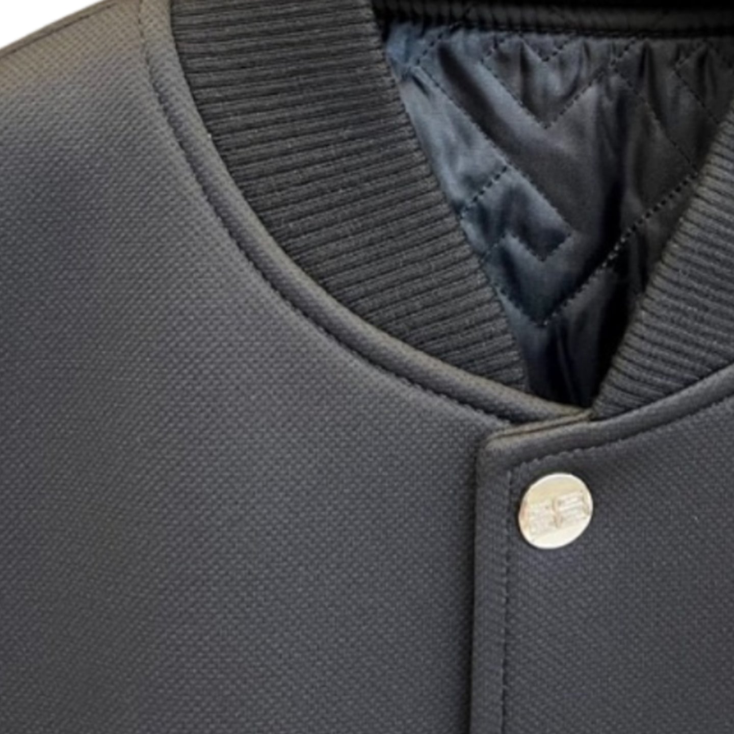 Givenchy Black & Off-White Varsity Jacket — Leather Sleeves - image 5