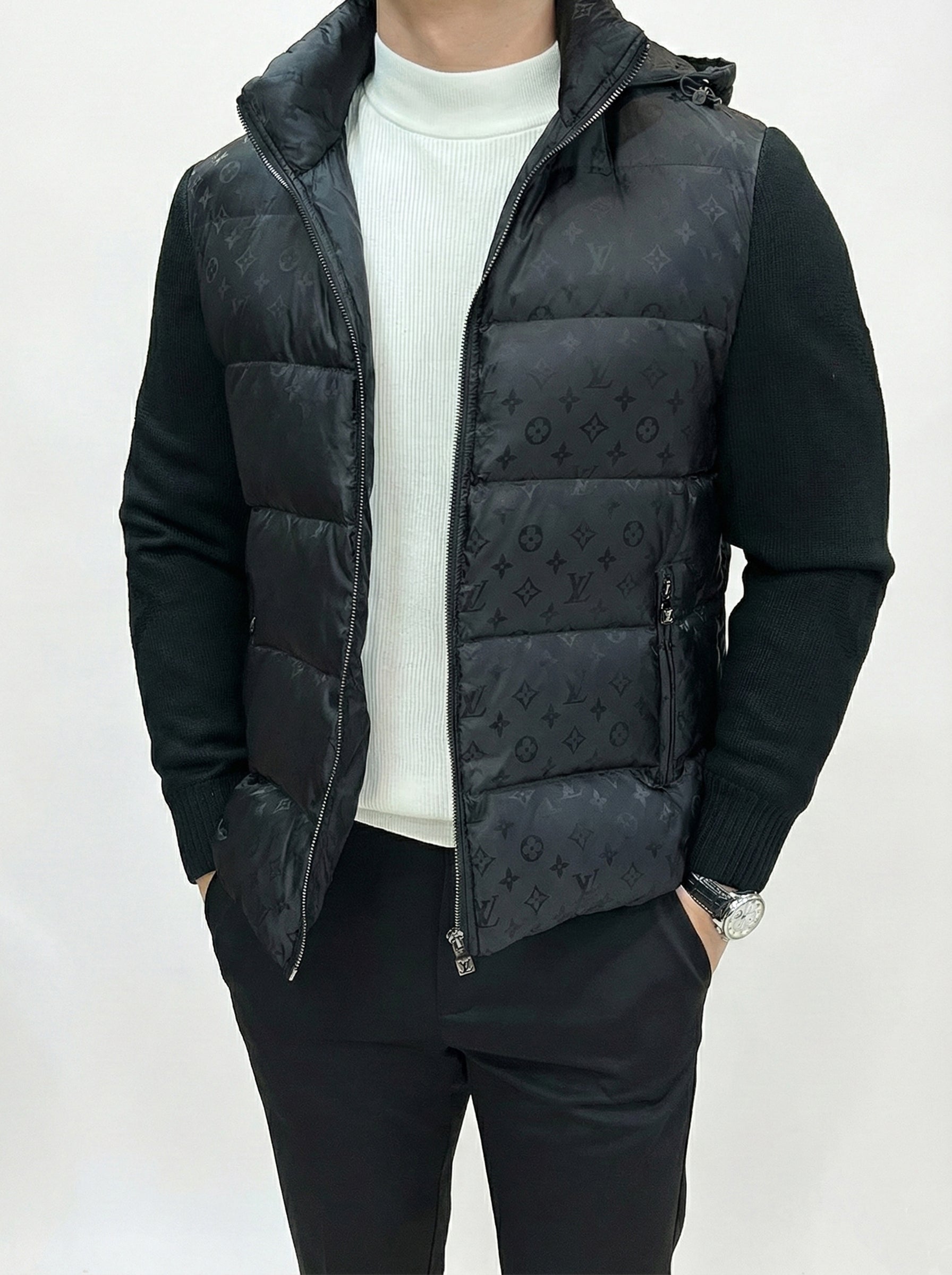 Louis Vuitton Monogram Hybrid Knit & Puffer Jacket - image 6