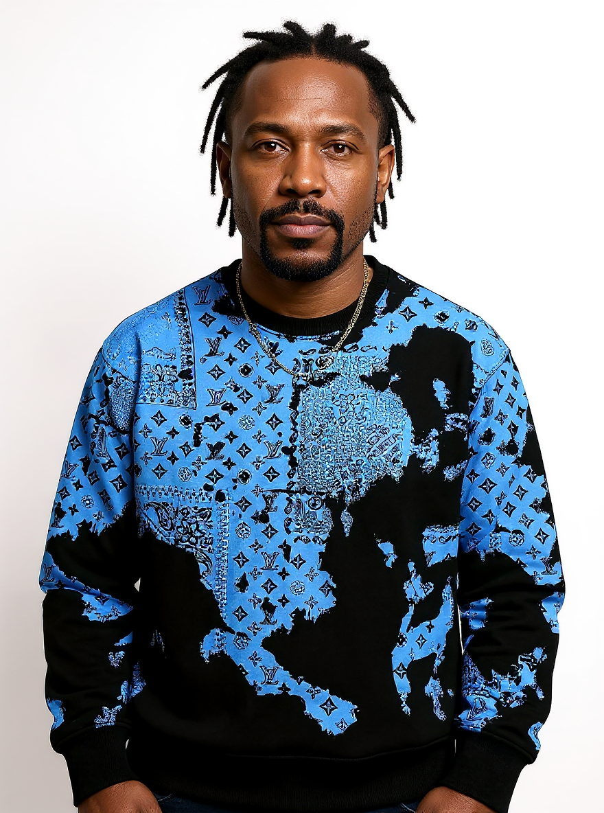 Louis Vuitton Blue Monogram Bandana Print Sweatshirt - image 3