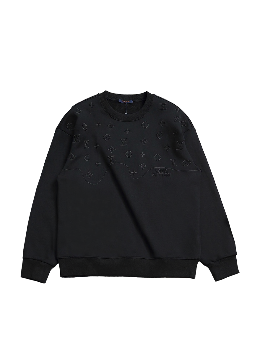 Louis Vuitton LV Black Monogram Sweatshirt
