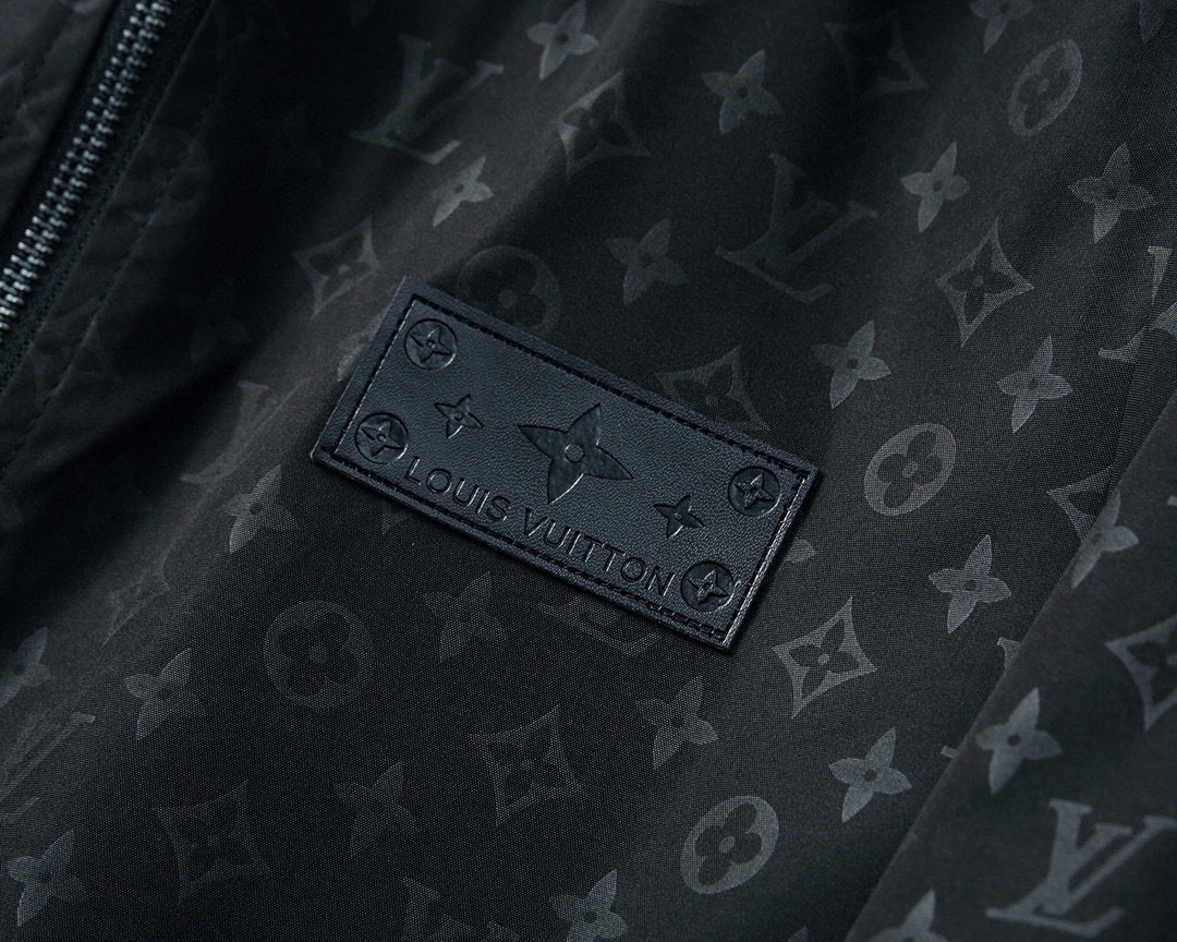 Louis Vuitton Black Monogram Hooded Windbreaker Jacket - image 7