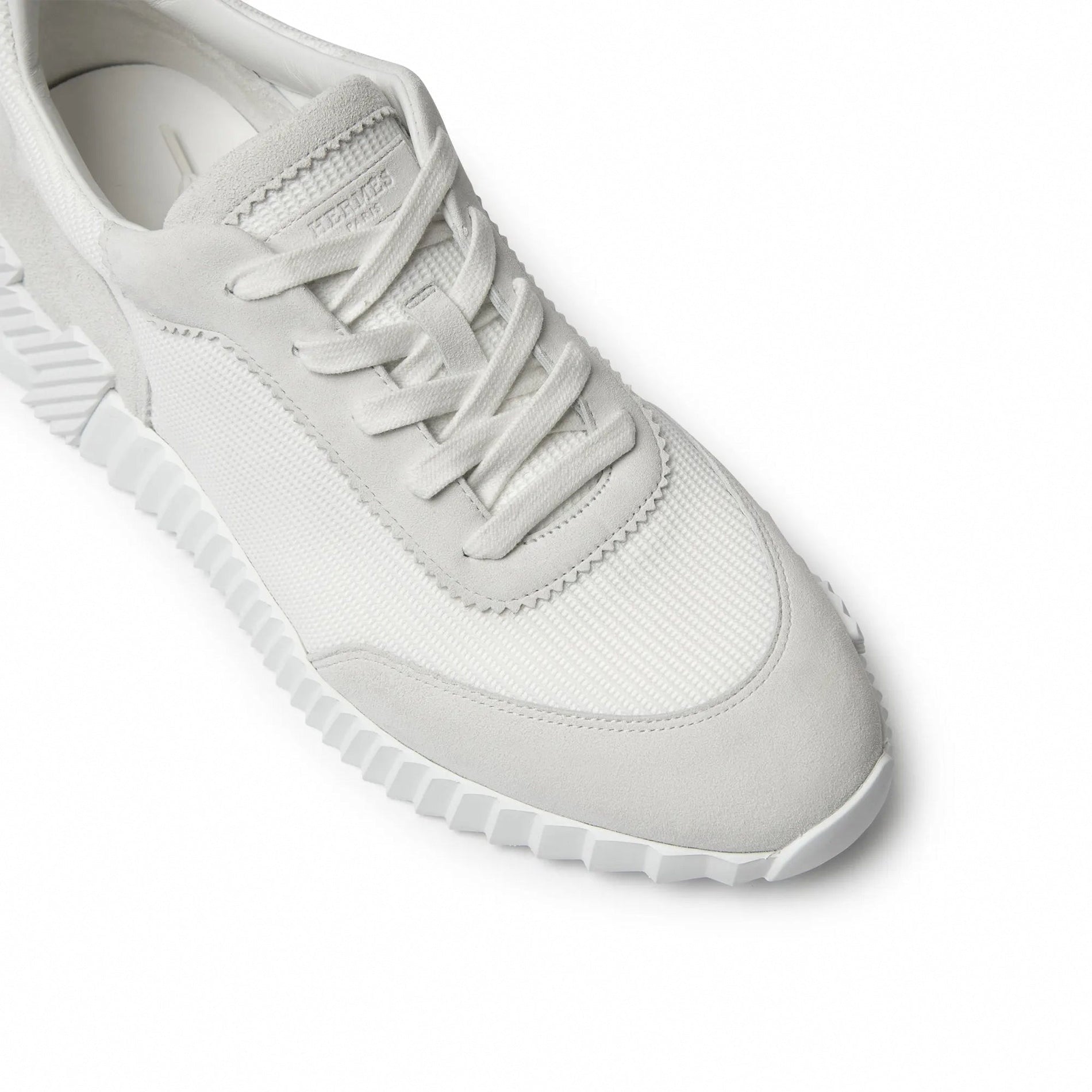 Hermes Bouncing Sneaker in White Suede and Technical Knit - image 2