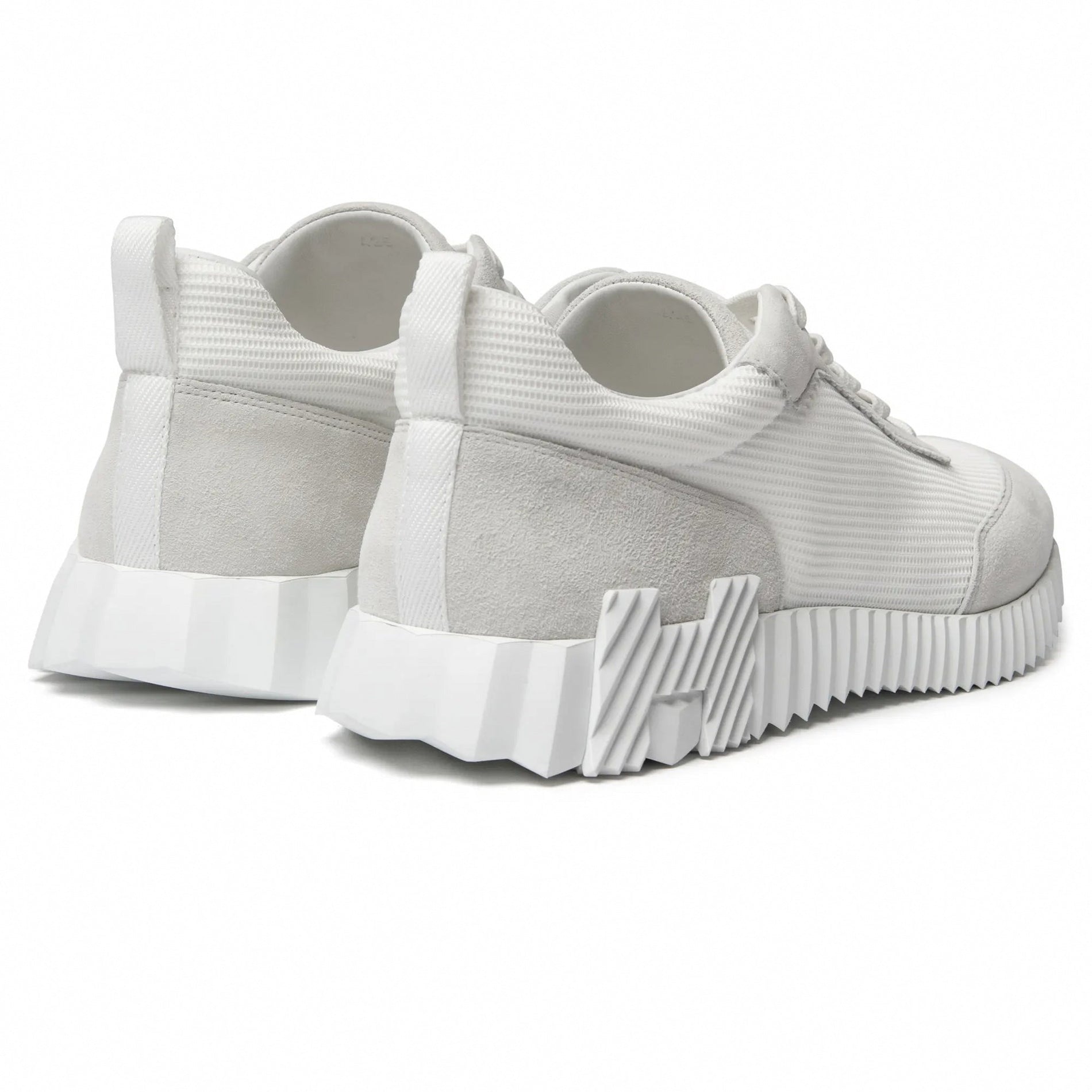 Hermes Bouncing Sneaker in White Suede and Technical Knit - image 6