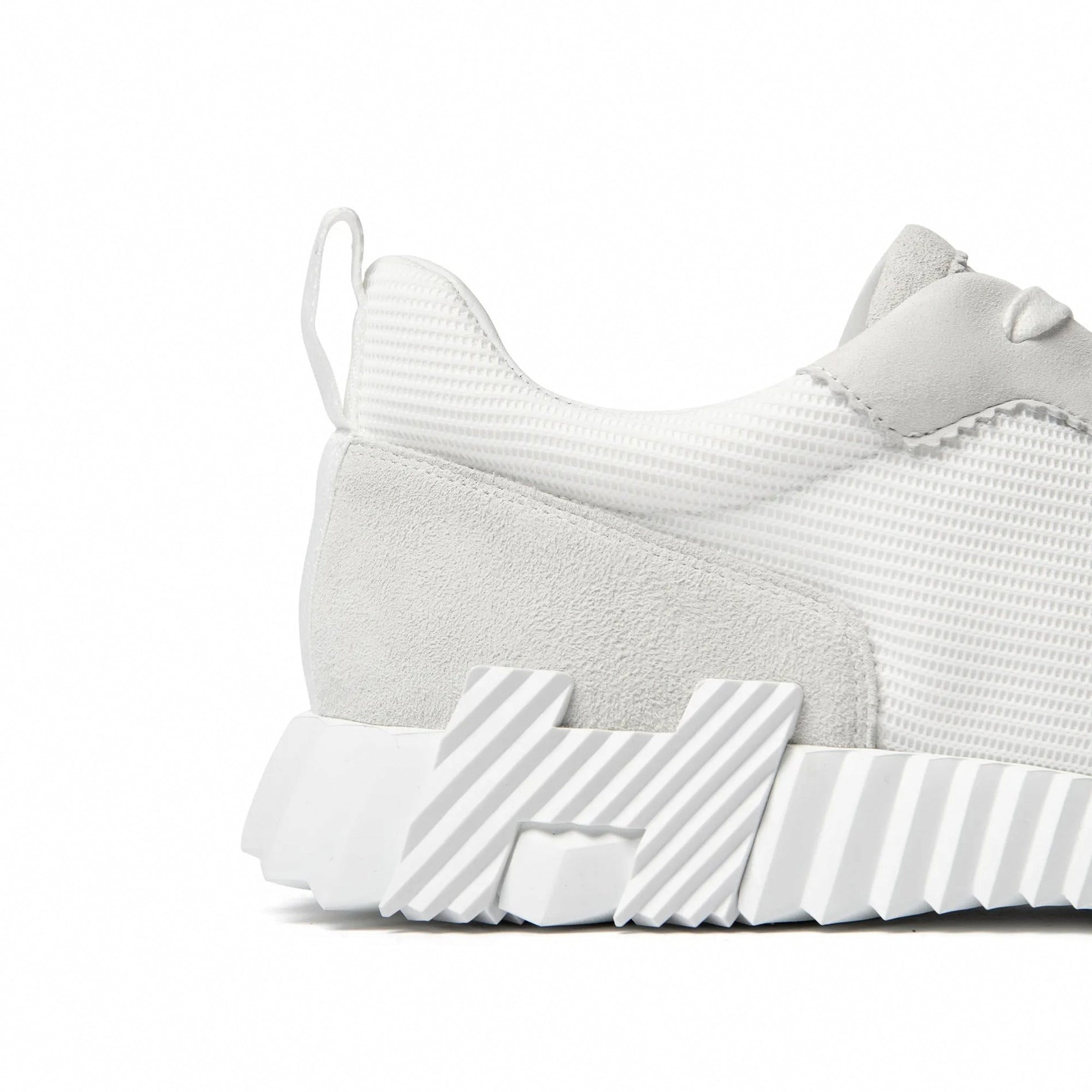 Hermes Bouncing Sneaker in White Suede and Technical Knit - image 4