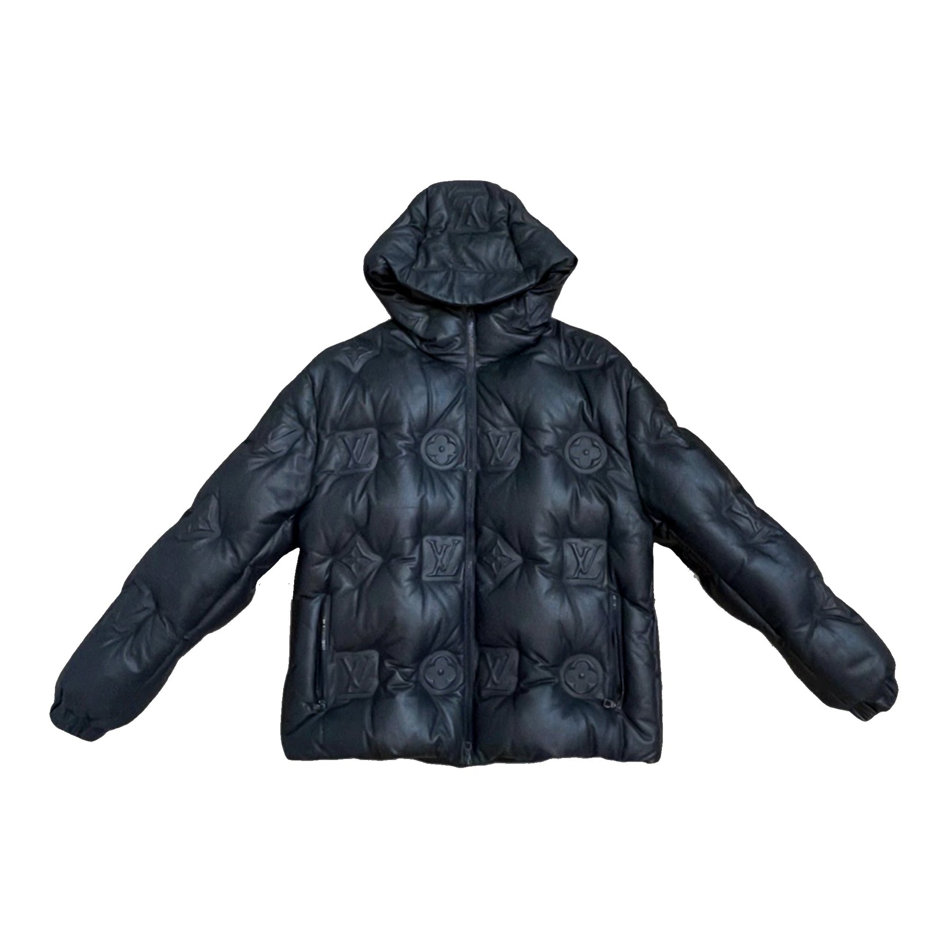 Louis Vuitton Black Embossed Hooded jacket - image 4