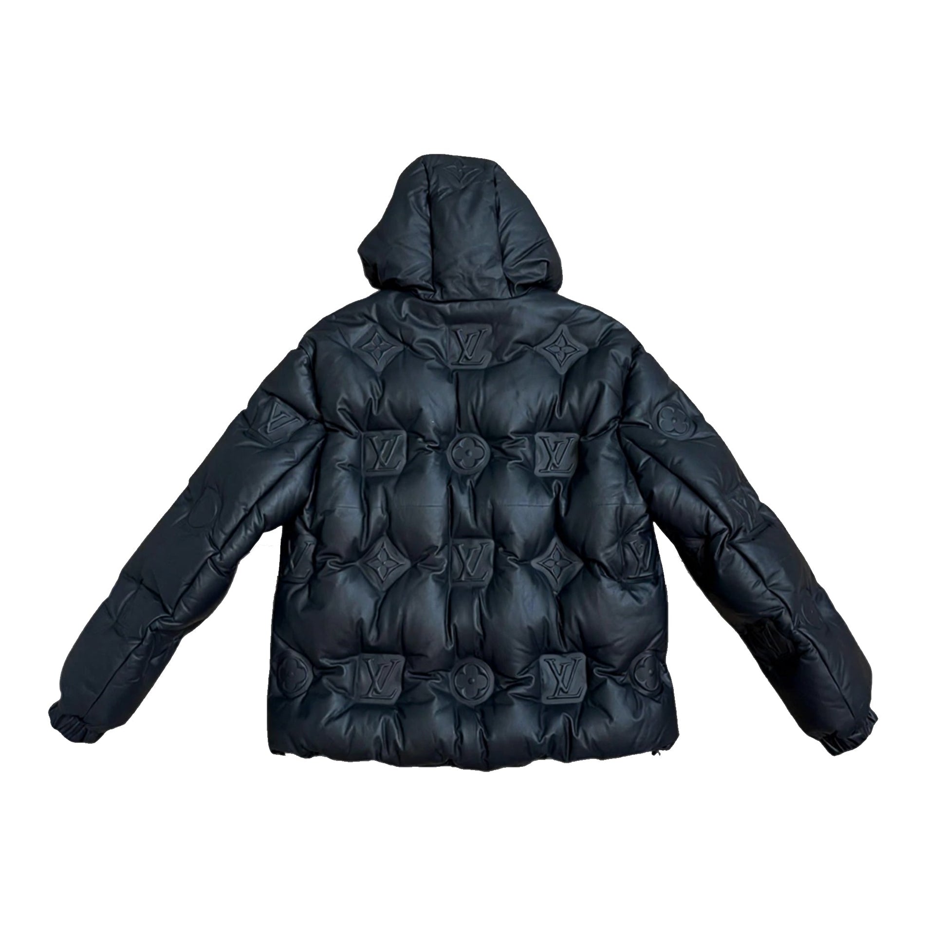 Louis Vuitton Black Embossed Hooded jacket - image 3