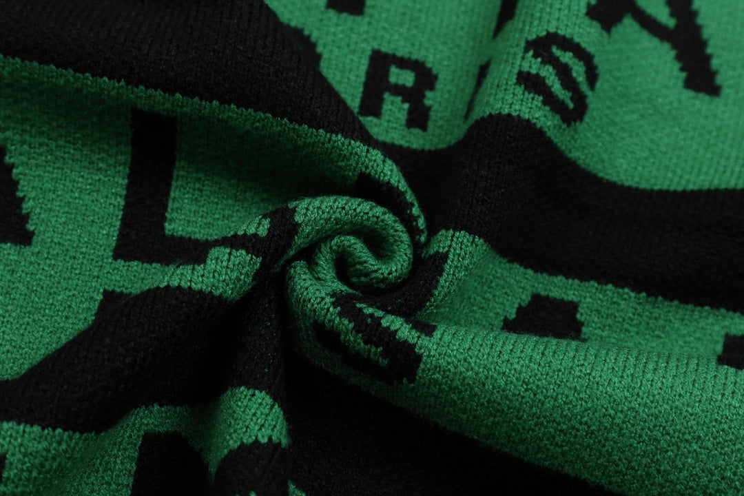 Balmain Striped Logo Intarsia Crewneck - Green - image 7