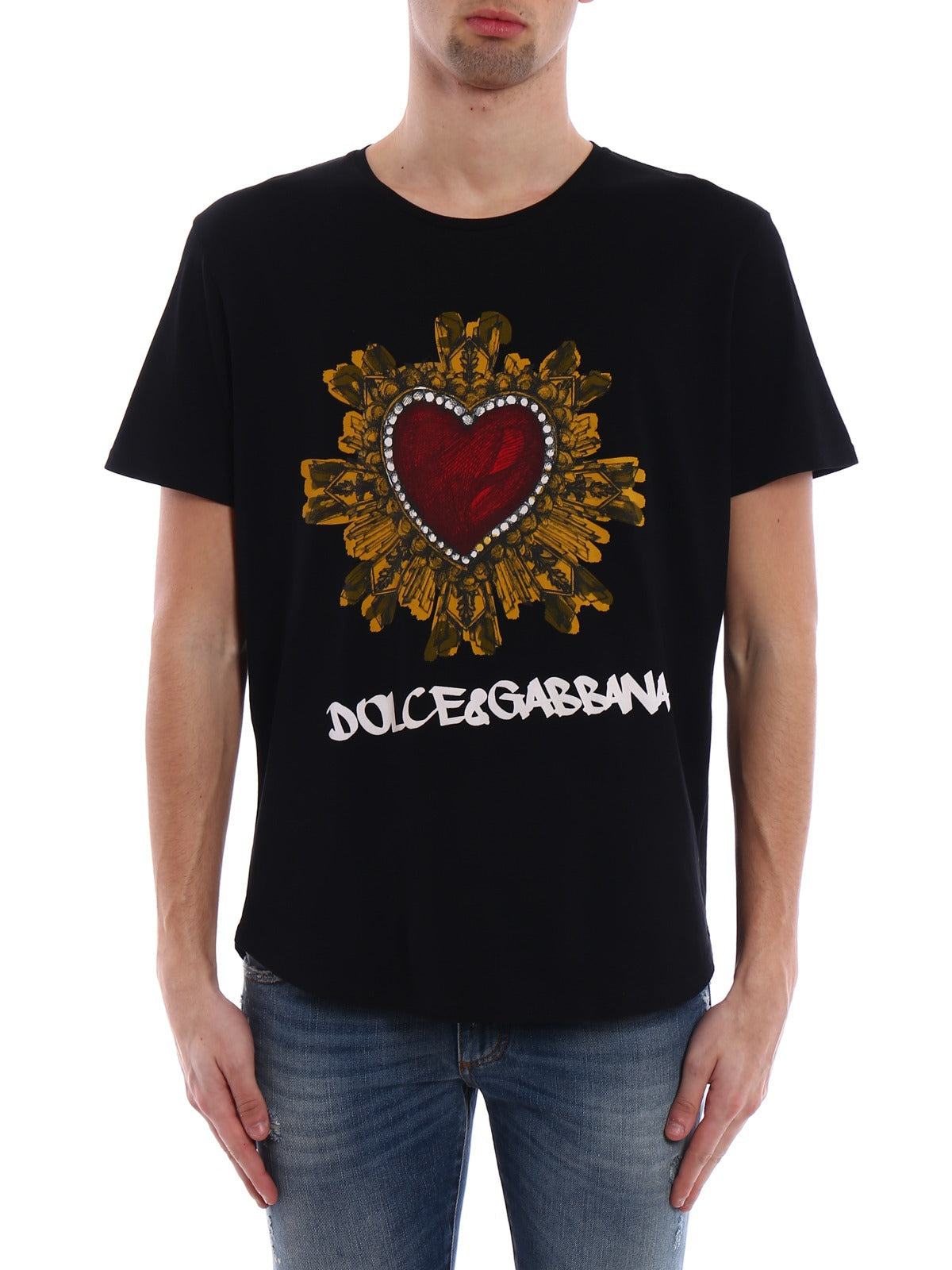 Dolce & Gabbana Heart Print Cotton T-Shirt - image 3
