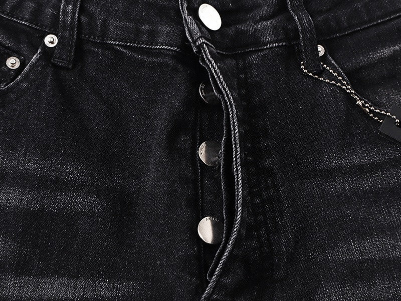Amiri Hollywood Distressed Black Denim Jeans - image 10