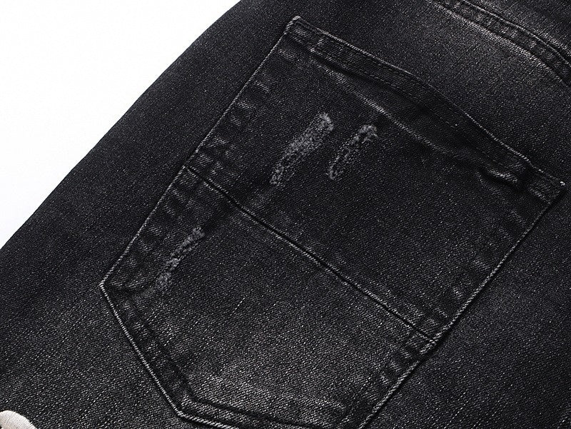 Amiri Hollywood Distressed Black Denim Jeans - image 11