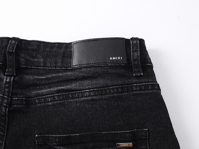 Amiri Hollywood Distressed Black Denim Jeans - image 12