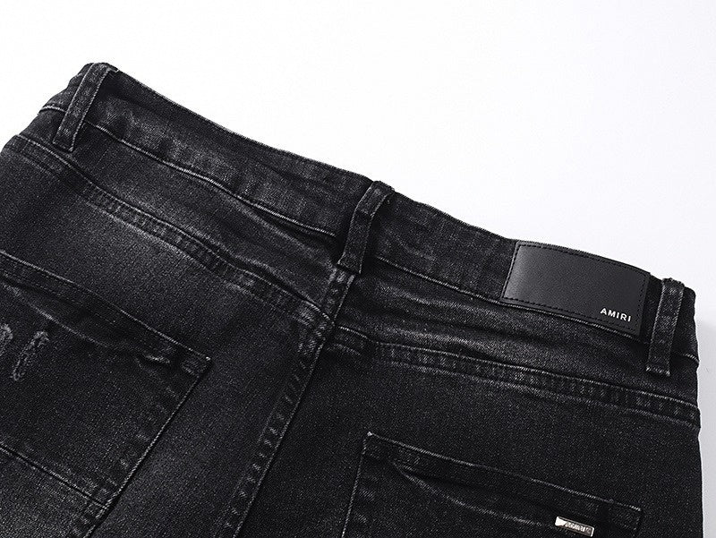 Amiri Hollywood Distressed Black Denim Jeans - image 7