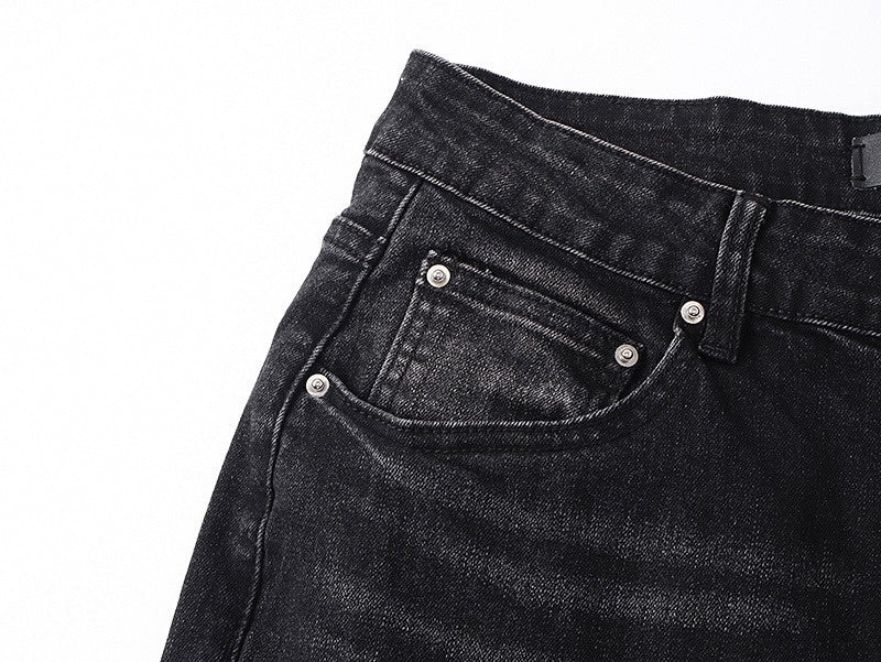 Amiri Hollywood Distressed Black Denim Jeans - image 9