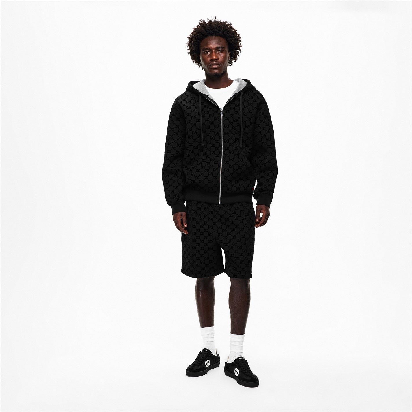 Gucci GG Flock Zip Hoodie - image 4