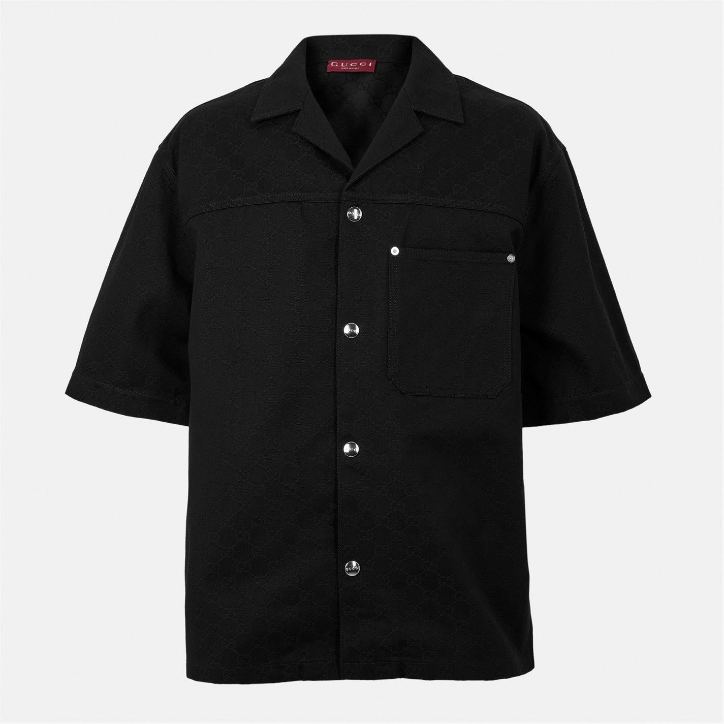 Gucci GG Denim Short-Sleeved Shirt