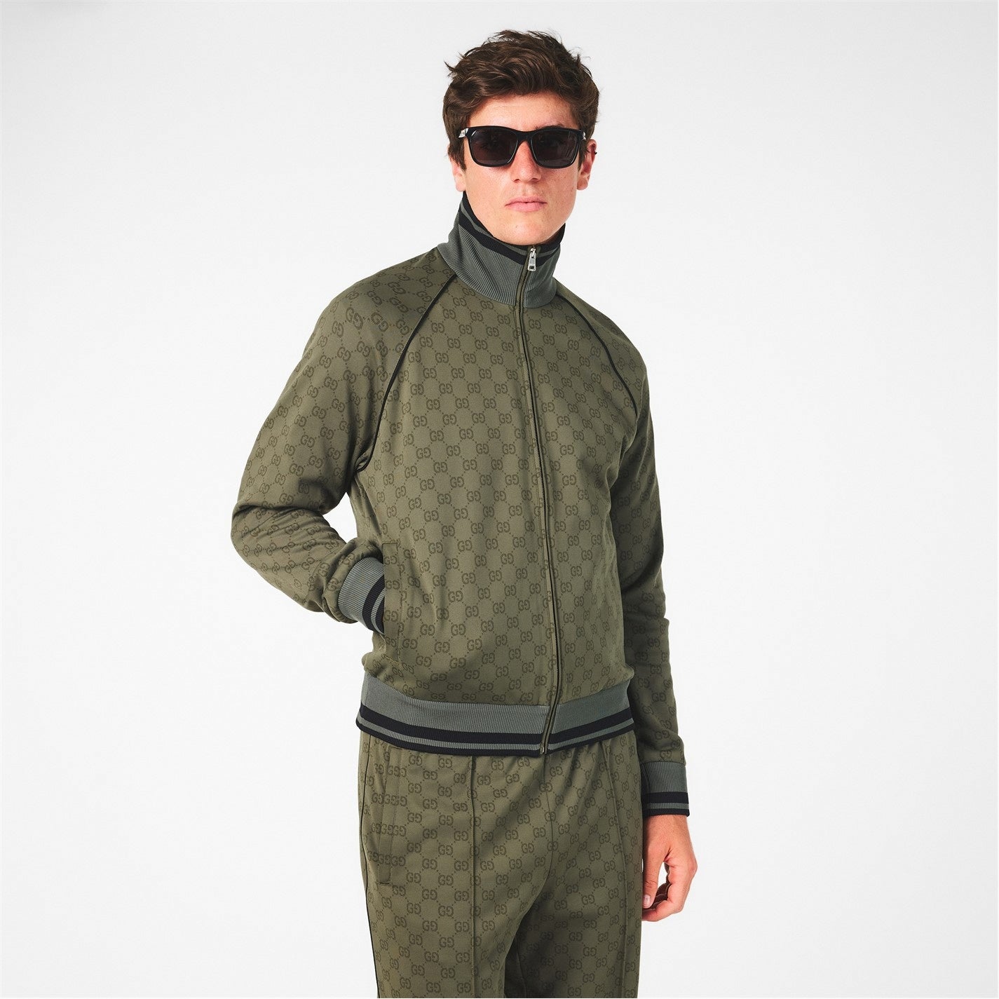 Gucci GG Military Monogram Zip Tracksuit Top - image 5