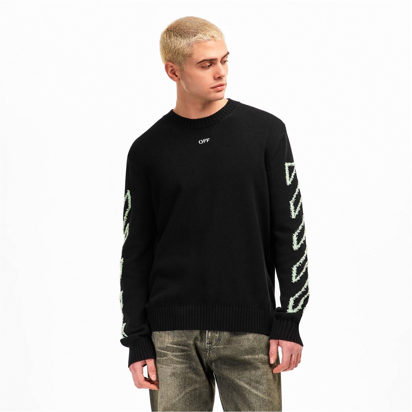 Off-White Diagonal Arrow Crew Neck Jumper - image 4