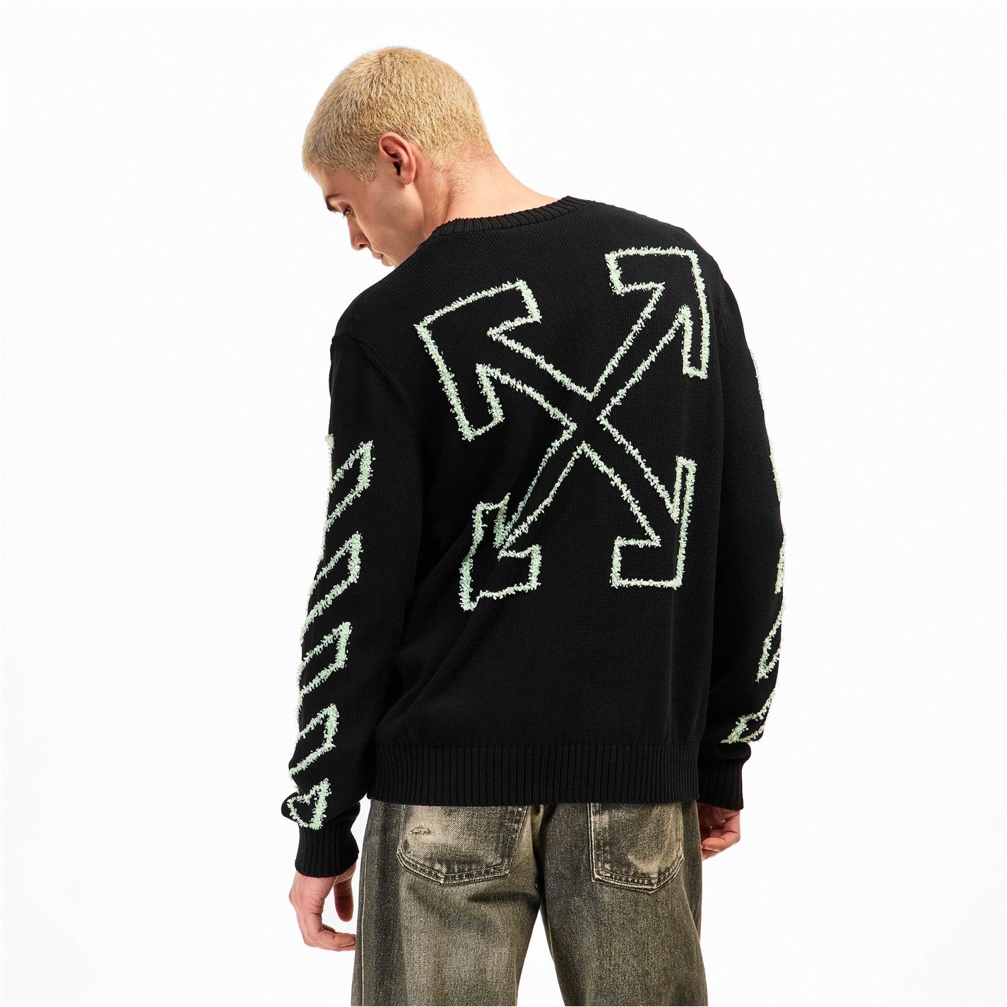 Off-White Diagonal Arrow Crew Neck Jumper - image 5