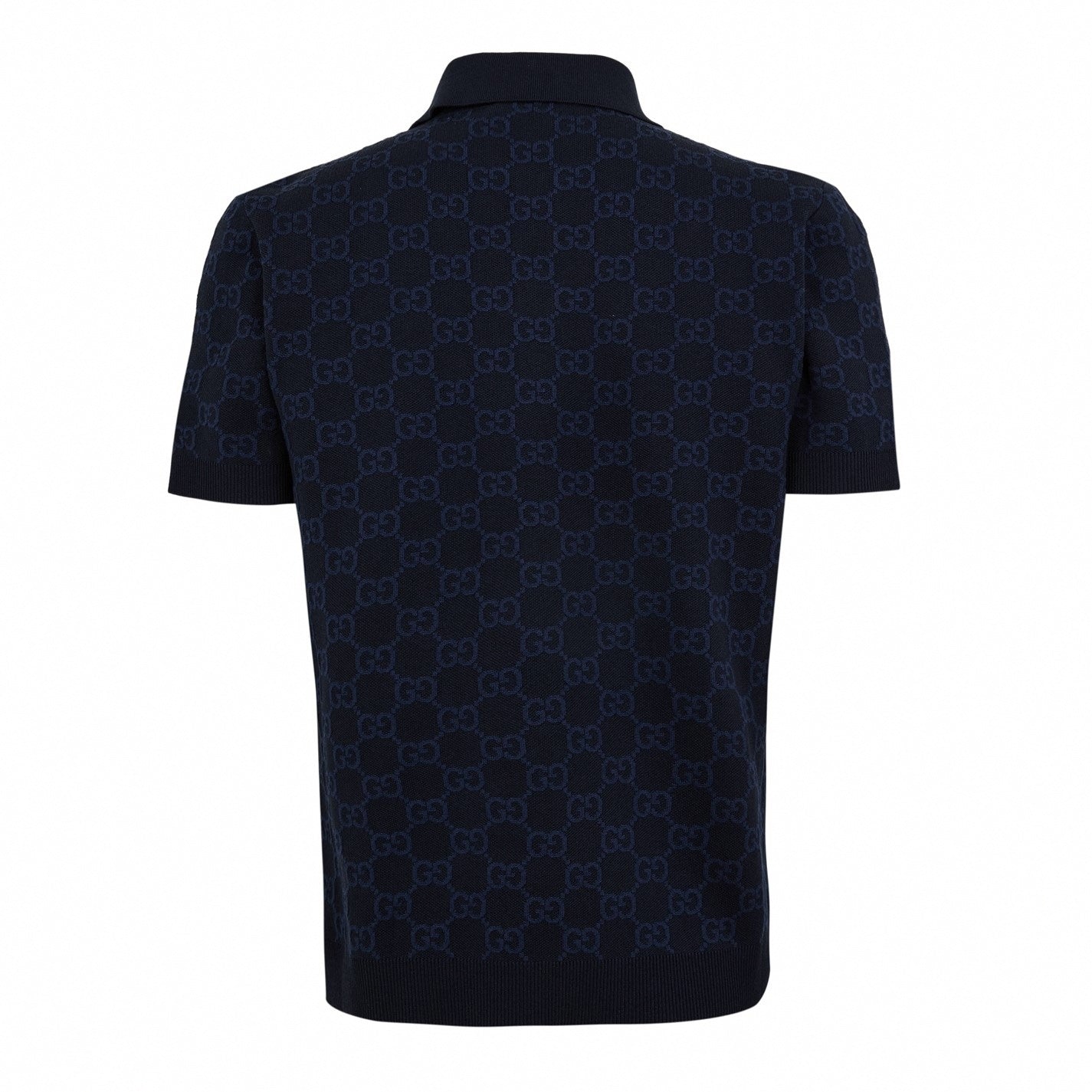Gucci GG Monogram Cotton Silk Polo Shirt - image 2