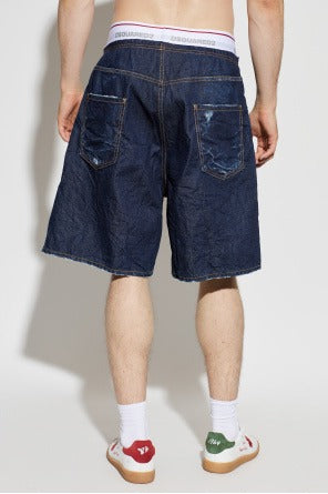 Dsquared2 Men’s Navy Blue Denim Shorts - image 4