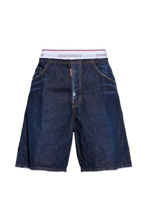 Dsquared2 Men’s Navy Blue Denim Shorts