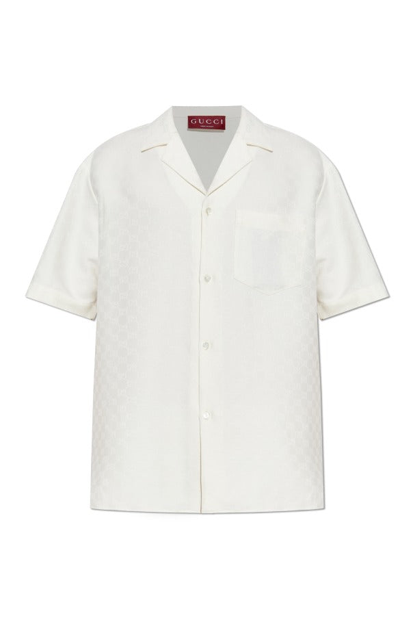 Gucci Men’s White Shirt with GG pattern
