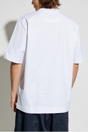 Fendi Men’s White T-Shirt with pocket - image 3